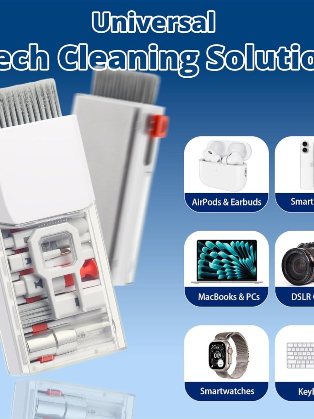 Upgraded Keyboard Cleaning Kit, 13-in-1 Electronics Cleaner Tool with Dust Clean - Picture 7 of 9